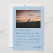 Carte De Remerciements Mariage White Lotus (Dos)