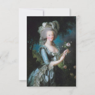Carte De Remerciements Marie Antoinette avec Rose par Elisabeth Le Brun