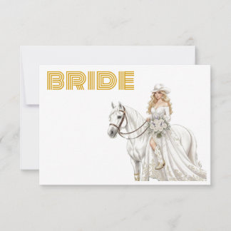 Carte De Remerciements mariée cowgirl