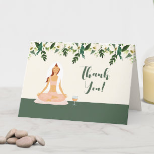 Carte De Remerciements Mariée Yoga Mimosa Remerciement pour Enterrement d