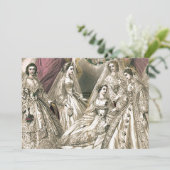 Carte De Remerciements Mariées victoriennes (Debout devant)