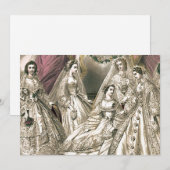 Carte De Remerciements Mariées victoriennes (Devant / Derrière)