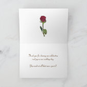 Carte De Remerciements Mariés Silhouette Cœur dans le Sable Mariage (Intérieur)