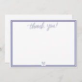 Carte de remerciements (marine) (Devant / Derrière)