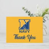 Carte De Remerciements Marine américaine | Marine initiale N (Debout devant)