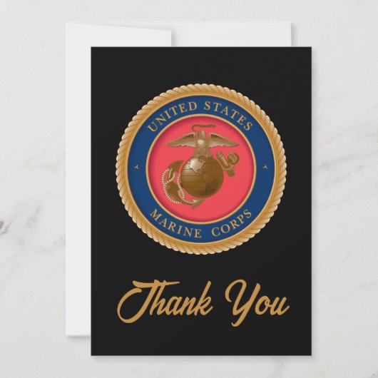 Carte De Remerciements Marine Corps Seal (Devant)