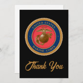 Carte De Remerciements Marine Corps Seal (Devant / Derrière)