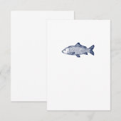 Carte De Remerciements Marine Fish (Devant / Derrière)