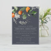 Carte De Remerciements Marine Orange Blossom Fauna Dîner de répétition In (Debout devant)