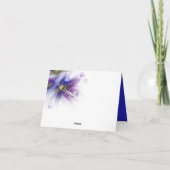 Carte De Remerciements Marines violettes Abstraites florales (Dos)