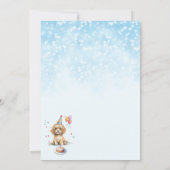 Carte De Remerciements Marionnette mignonne avec Casquette de fête Annive (Dos)