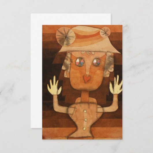 Carte De Remerciements Marionnette par Paul Klee (Devant / Derrière)