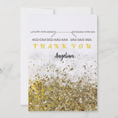 carte de remerciements mARN en parties scintillant (Devant)