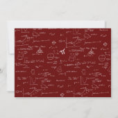Carte De Remerciements Maroon Typography Mathematics Formulas Graduation (Dos)