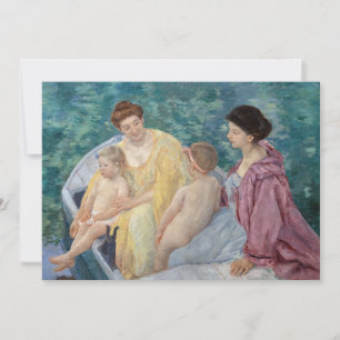 Carte De Remerciements Mary Cassatt - Deux mères et enfants dans un batea