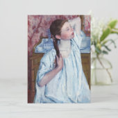 Carte De Remerciements Mary Cassatt - Jeune Fille Arrangeant ses Cheveux (Debout devant)