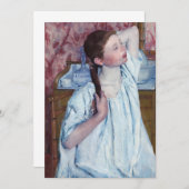 Carte De Remerciements Mary Cassatt - Jeune Fille Arrangeant ses Cheveux (Devant / Derrière)