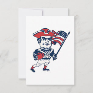 Carte De Remerciements Mascotte de football de la Nouvelle-Angleterre