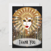 Carte De Remerciements Mask de la Fête du Venice Carnival (Devant)