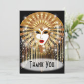 Carte De Remerciements Mask de la Fête du Venice Carnival (Debout devant)