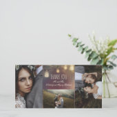 Carte De Remerciements Mason Jar Lights Branches Mariage rustique (Debout devant)