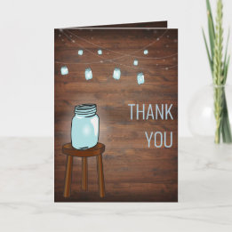 Carte De Remerciements Mason Jar Mariage rustique
