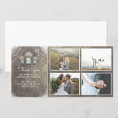 Carte De Remerciements Mason Jars et le Mariage rustique de la respiratio (Devant / Derrière)