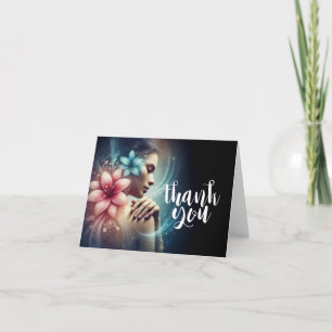 Carte De Remerciements Massage Thérapie Guérison Mains Énergie Spa Bien-ê