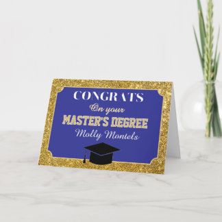 Carte De Remerciements Master's Degree Congrats! Personalized Card
