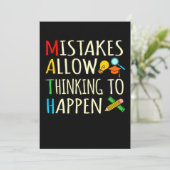 Carte De Remerciements Math Erreurs des élèves Mathématiques Enseignant m (Debout devant)