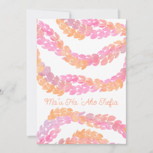 Carte De Remerciements Ma'u ha 'aho fiefia