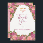 Carte De Remerciements Mauve | Aquarelle rose pâle Bat mitzvah floral<br><div class="desc">Design Bat mitzvah "Merci" élégant et moderne, avec des fleurs variées d'ombrage rose vif aux botaniques couleur aquarelle mauve sur un arrière - plan blanc. Ce design floral de Holiday Hearts Designs (droits réservés) est prêt pour vous à personnaliser avec le message de remerciement Bat mitzvah de votre douce fille....</div>