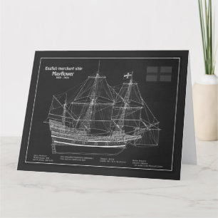 Carte De Remerciements Mayflower - Plan directeur des navires PD