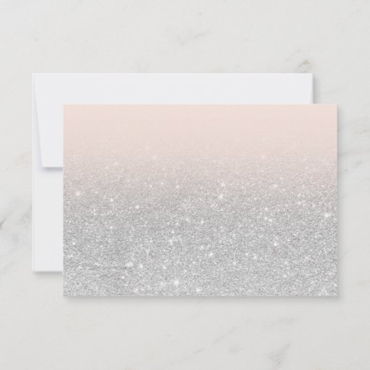 Carte De Remerciements Mazel Tov argent parties scintillant Bat mitzvah r (Dos)