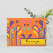 Carte De Remerciements MCM peinture moderne Lollipops Orange Multi (Debout devant)