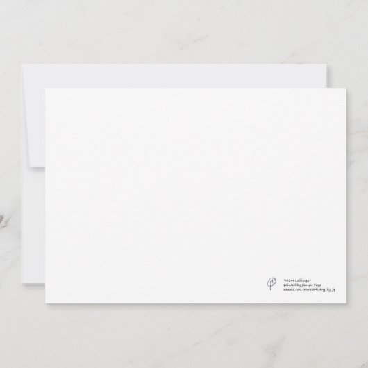 Carte De Remerciements MCM peinture moderne Lollipops Orange Multi (Dos)