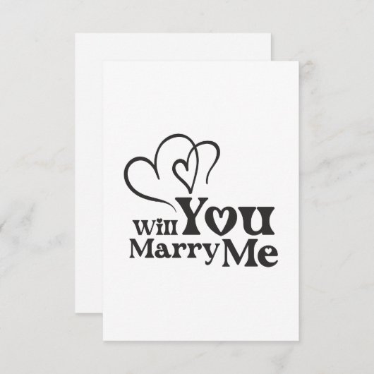 Carte De Remerciements Me marierez-vous - Drôle Mariage Proposition (Devant / Derrière)