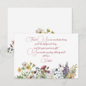 Carte De Remerciements Meadows fleurs adultes fleuris Anniversaire (Devant / Derrière)