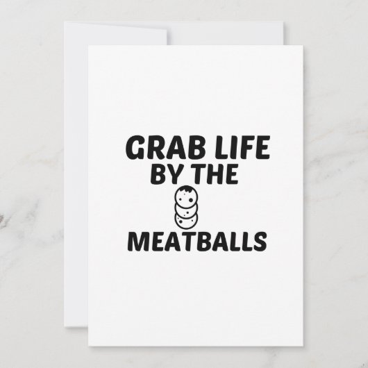 CARTE DE REMERCIEMENTS MEATBALLS GRAB LIFE (Devant)