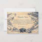 Carte De Remerciements Mechanical Engineering Graduation Party (Devant)