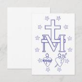 Carte De Remerciements Médaille de Notre-Dame des Grâces (Devant / Derrière)