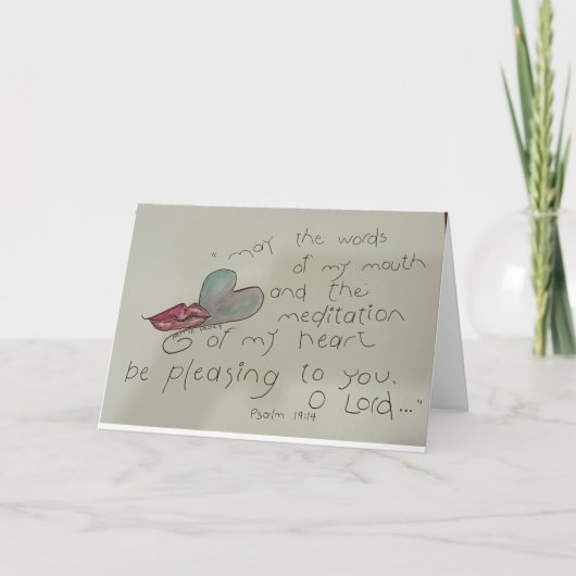 Carte De Remerciements Médiations de mon coeur (Devant)