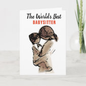 Carte De Remerciements Meilleur baby-sitter (Devant)