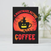 Carte De Remerciements Meilleur café personnalisé pour Halloween – Person (Debout devant)