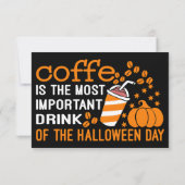 Carte De Remerciements Meilleur café personnalisé pour Halloween – Person (Dos)