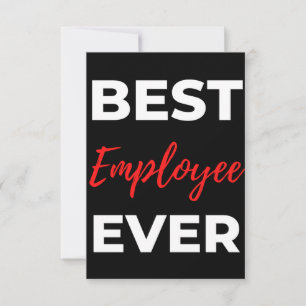 Carte De Remerciements Meilleur employé jamais