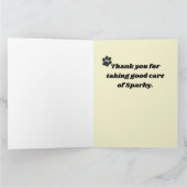 Carte De Remerciements Meilleur Empreinte de patte de chien de Walker Blu (Intérieur)