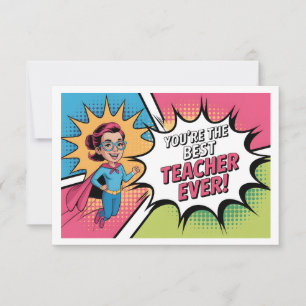 Carte De Remerciements Meilleur enseignant jamais