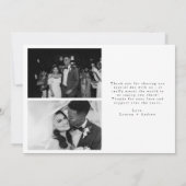 Carte De Remerciements Meilleur Jour Jamais Calligraphie Mariage 3 Photo (Dos)