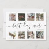Carte De Remerciements Meilleur journee Multi Photo Mariage (Devant)